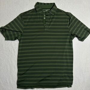 Bobby Jones X-H2O Performance Golf Polo Shirt Mens M Green Striped Moisture Wick
